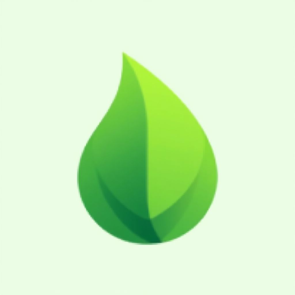 Icono de hoja verde